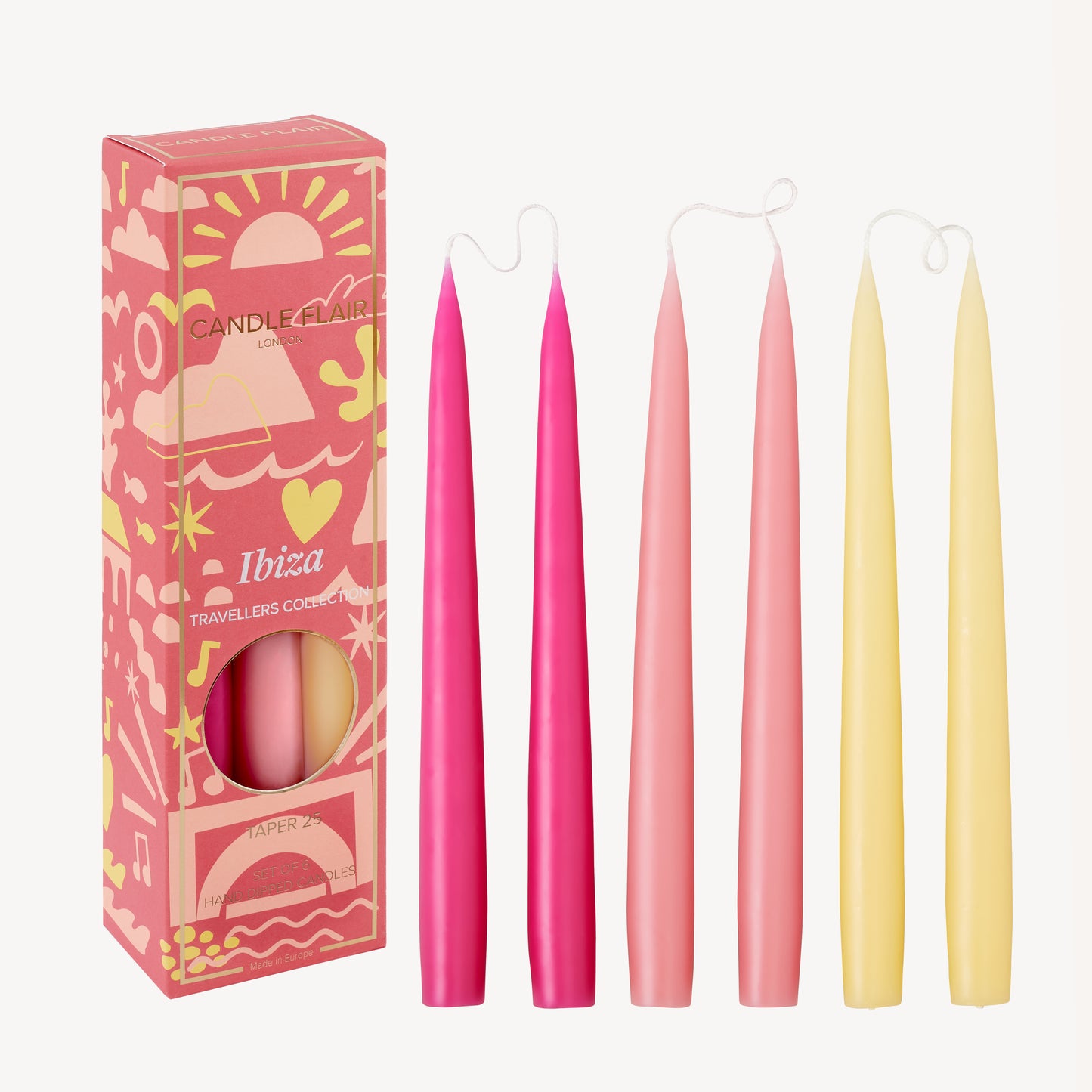 Taper Candle Gift Box by Candle Flair - Traveller Collection Ibiza