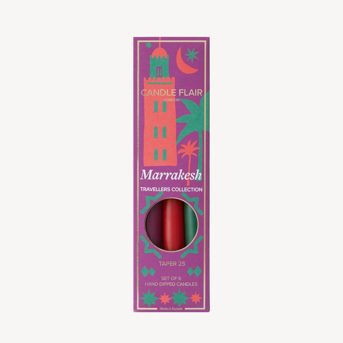 Taper Candle Gift Box by Candle Flair - Traveller Collection Marrakesh