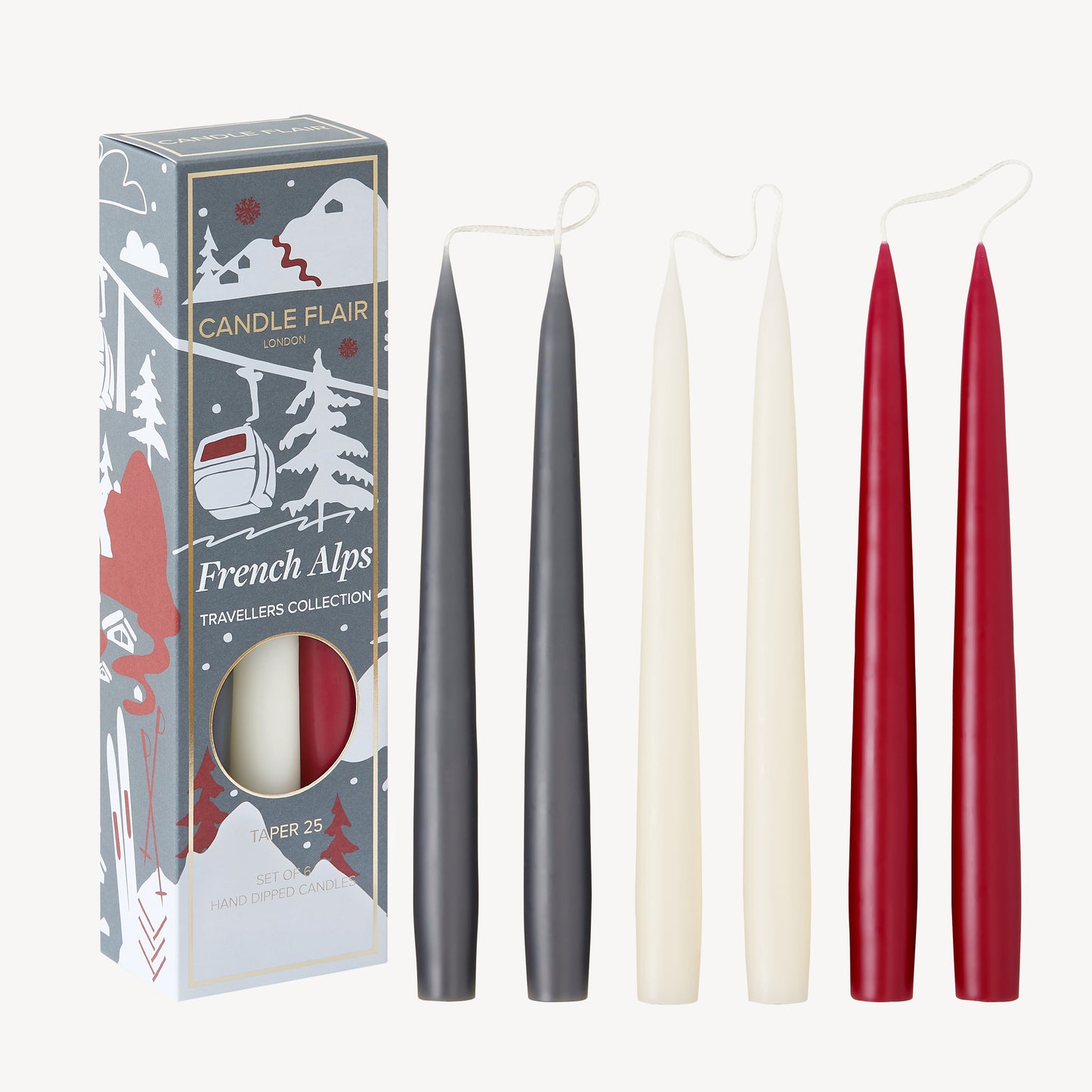 Taper Candle Gift Box by Candle Flair - Traveller Collection French Alps