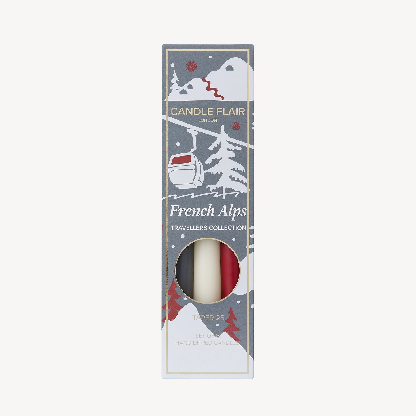 Taper Candle Gift Box by Candle Flair - Traveller Collection French Alps
