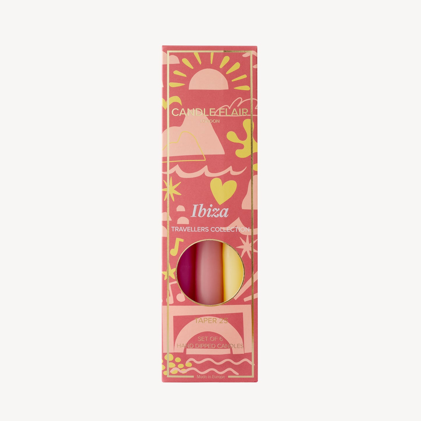 Taper Candle Gift Box by Candle Flair - Traveller Collection Ibiza