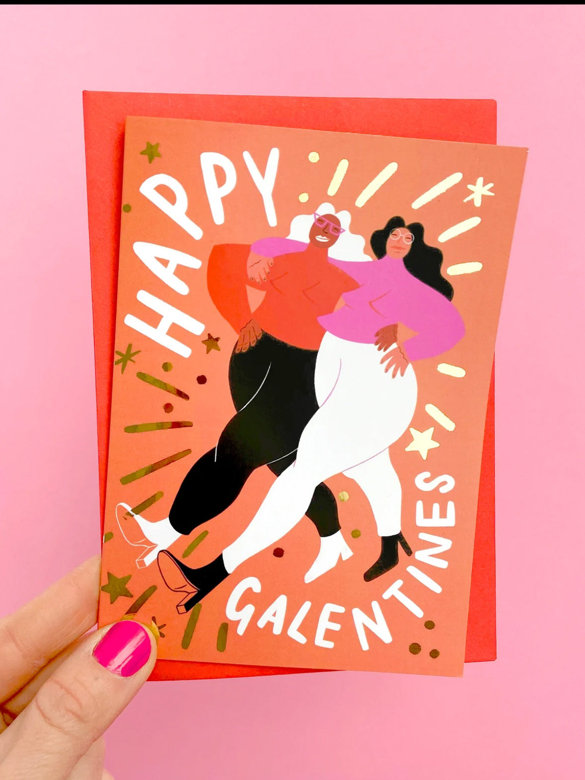 Greetings Card - ‘Happy Galentines’ by Ickaprint