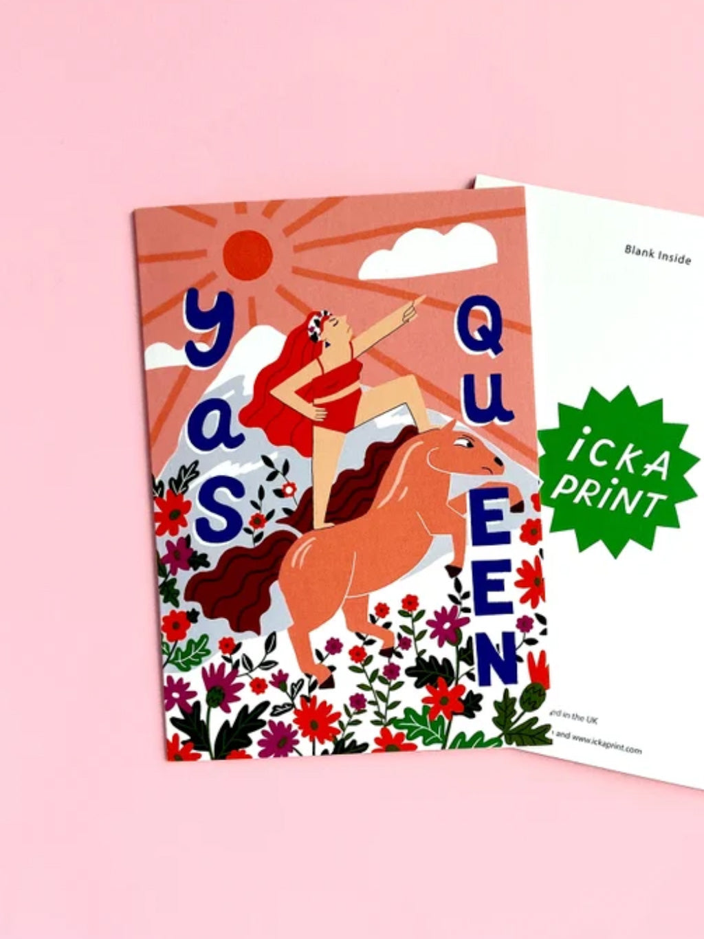 Greetings Card - ‘Yas Queen’ by Ickaprint