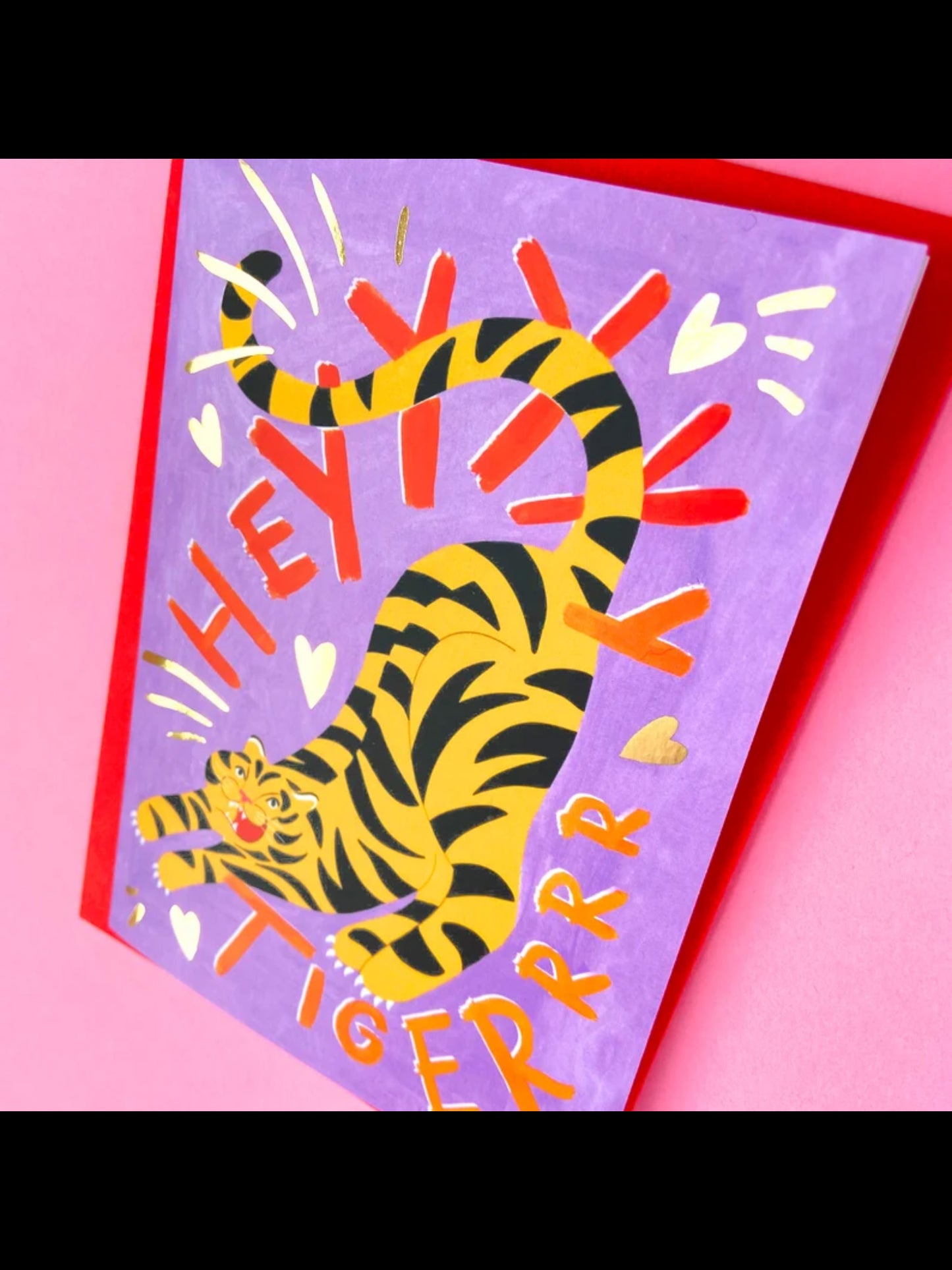 Greetings Card - ‘Heyyyyy Tiger’ by Ickaprint