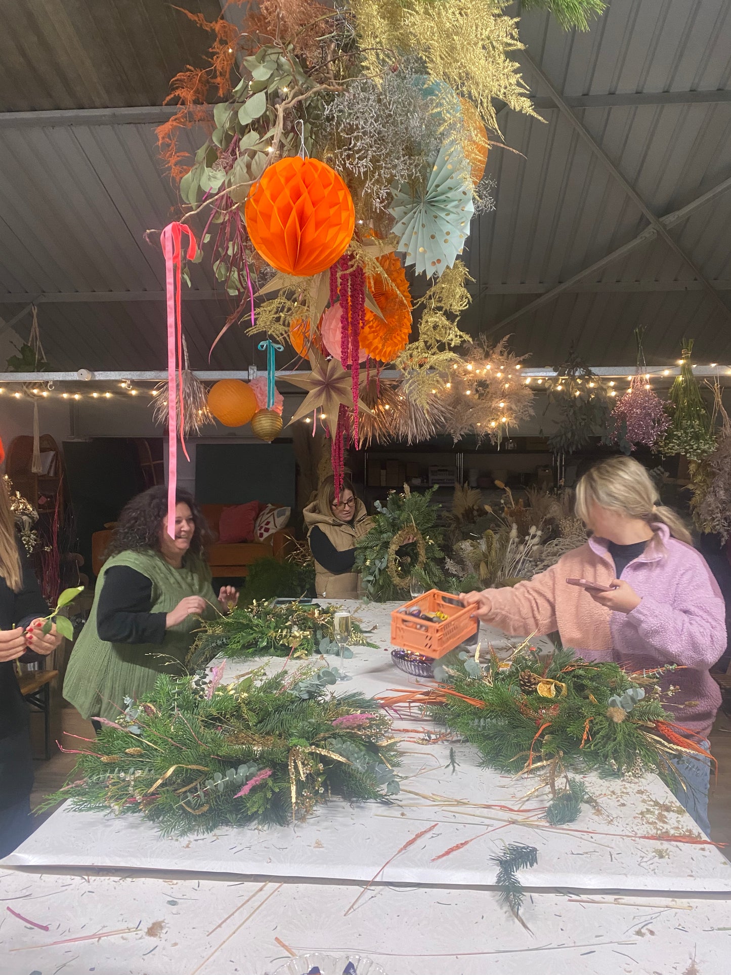 Luxe Fresh Christmas Wreath Workshop - Wilde Posies Studio, Caerphilly