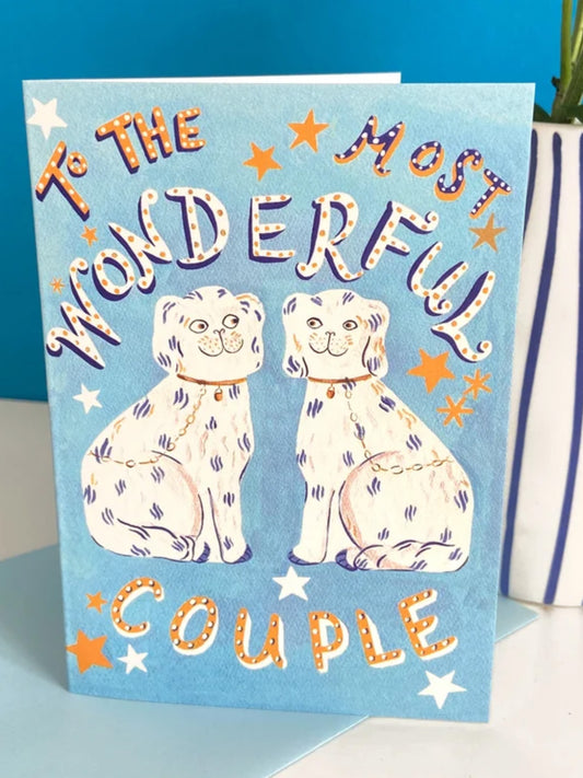 Greetings Card - ‘Most Wonderful Couple’ card by Ickaprint