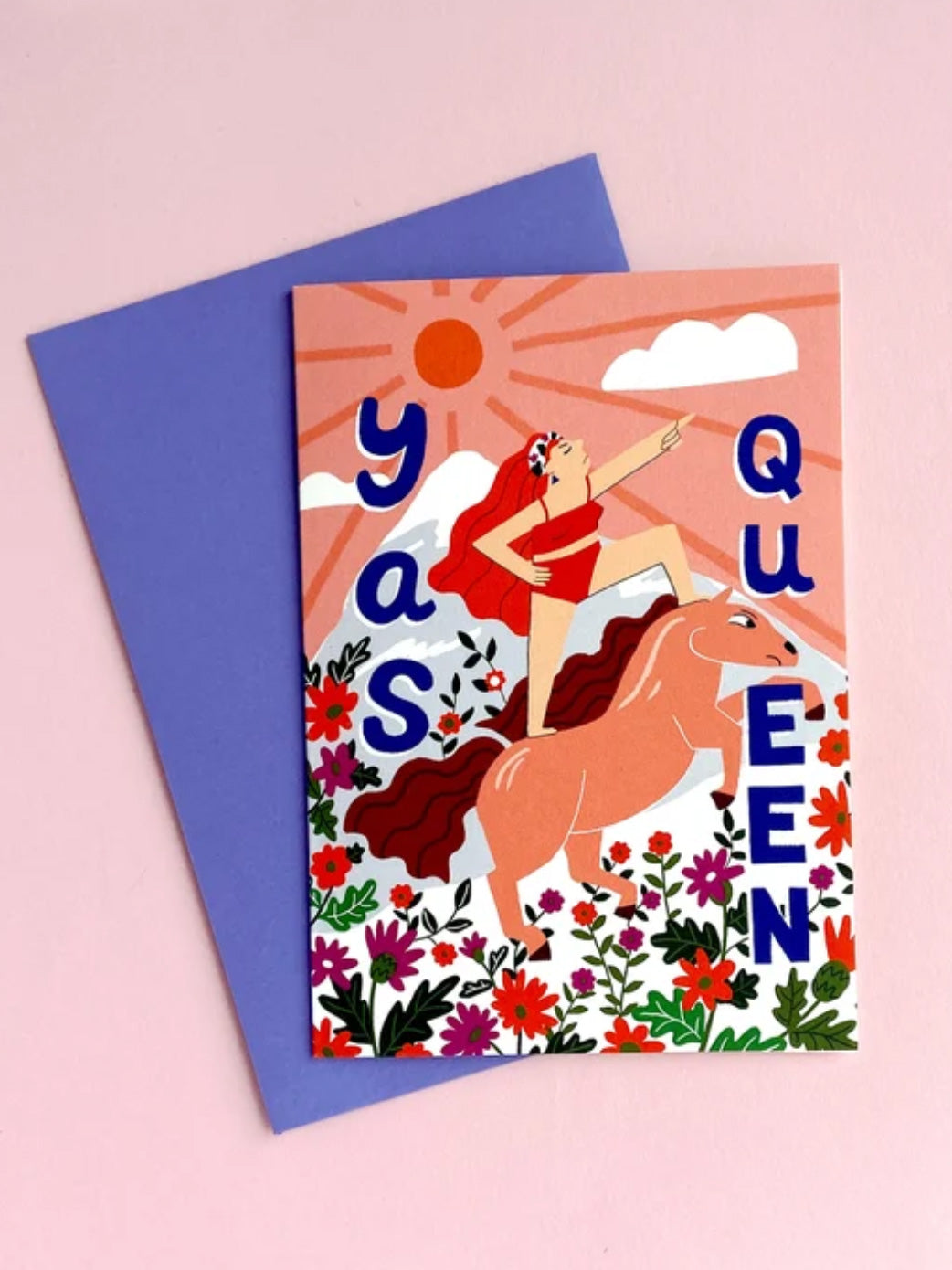 Greetings Card - ‘Yas Queen’ by Ickaprint