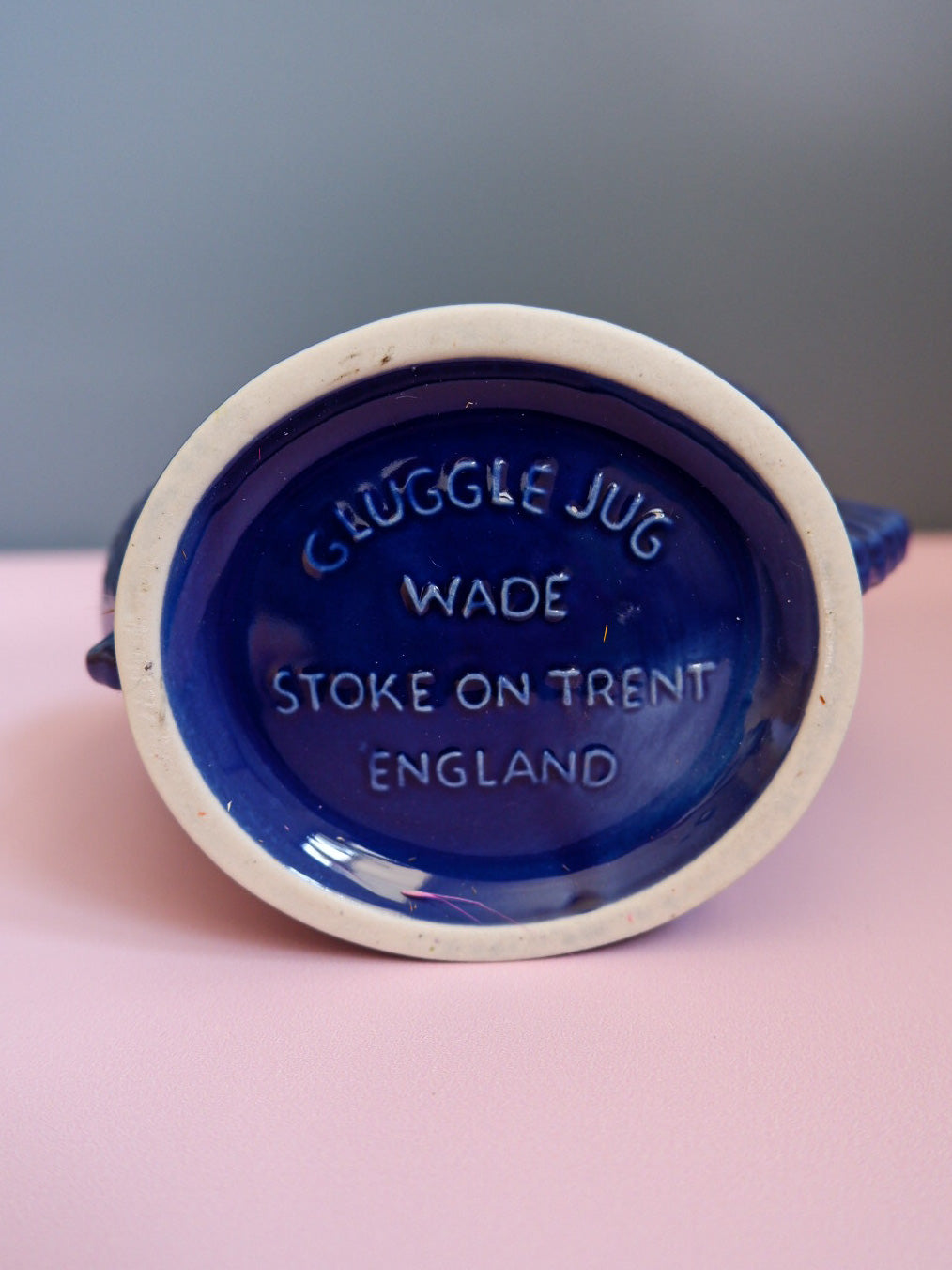 Ceramic Gluggle Jug Large - Blue